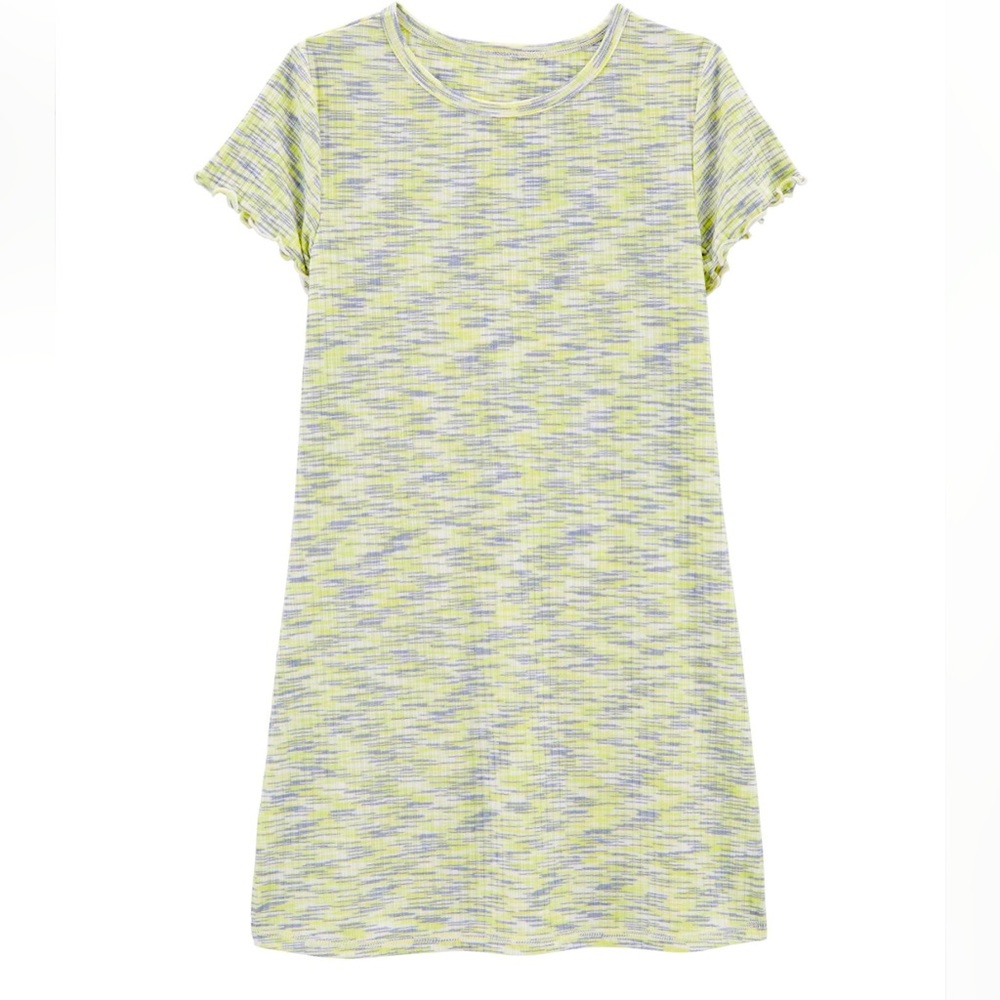 Kid Space Dye Ribbed Shirt Dress